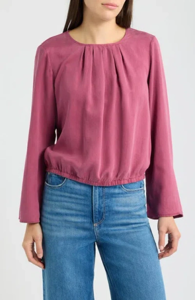 Cloth & Stone Pleated Top In Purple