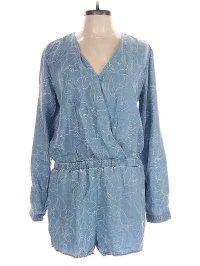 Pre-owned Cloth & Stone Romper In Blue