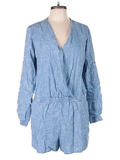 Pre-owned Cloth & Stone Romper In Blue