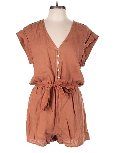Pre-owned Cloth & Stone Romper In Brown