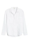 Cloth & Stone Seamed Button-up Shirt In White