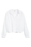 Cloth & Stone Shirred Button-up Shirt In White