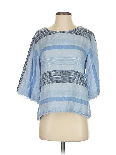 Pre-owned Cloth & Stone Short Sleeve Blouse In Blue