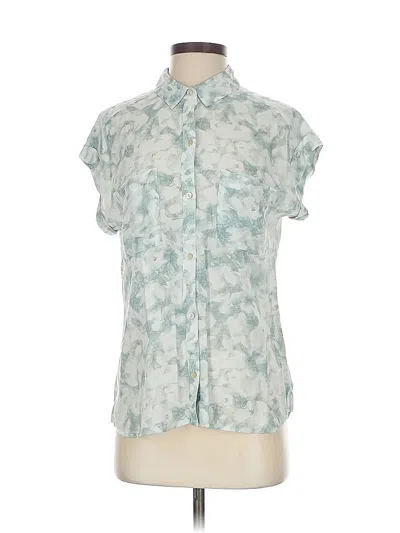 Pre-owned Cloth & Stone Short Sleeve Blouse In Blue
