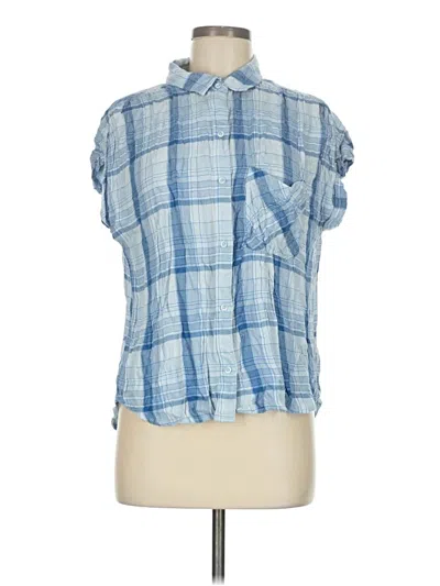 Pre-owned Cloth & Stone Short Sleeve Blouse In Blue