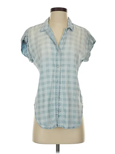 Pre-owned Cloth & Stone Short Sleeve Blouse In Blue