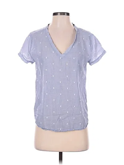 Pre-owned Cloth & Stone Short Sleeve Blouse In Blue