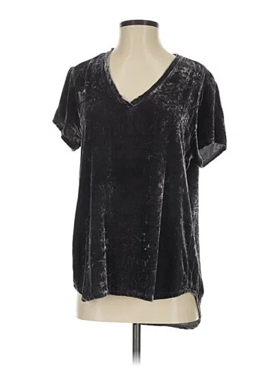 Pre-owned Cloth & Stone Short Sleeve Blouse In Gray