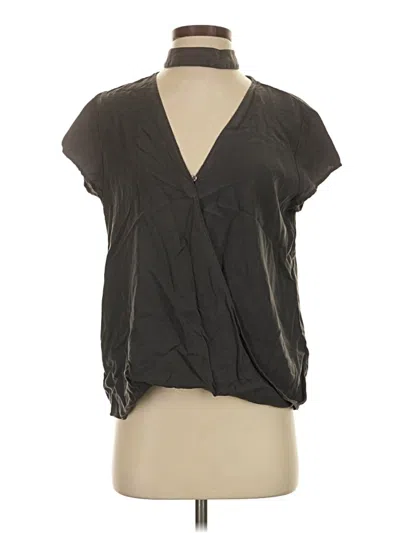 Pre-owned Cloth & Stone Short Sleeve Blouse In Gray