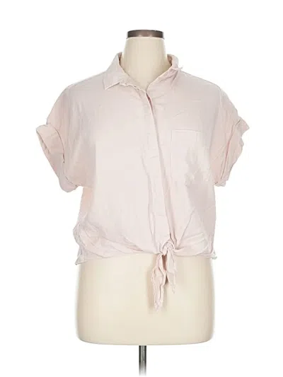 Pre-owned Cloth & Stone Short Sleeve Blouse In Pink