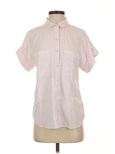 Pre-owned Cloth & Stone Short Sleeve Blouse In Pink