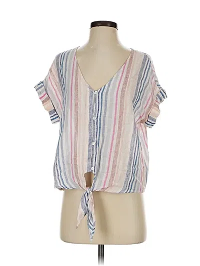 Pre-owned Cloth & Stone Short Sleeve Blouse In Pink