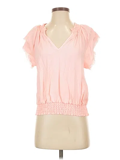 Pre-owned Cloth & Stone Short Sleeve Blouse In Pink