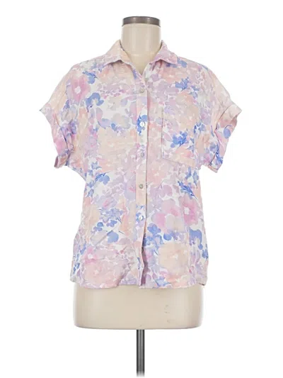 Pre-owned Cloth & Stone Short Sleeve Blouse In Pink