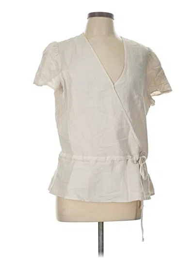 Cloth & Stone Short Sleeve Blouse In White