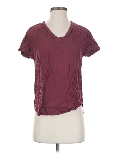 Pre-owned Cloth & Stone Short Sleeve T-shirt In Burgundy