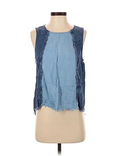 Pre-owned Cloth & Stone Sleeveless Blouse In Blue