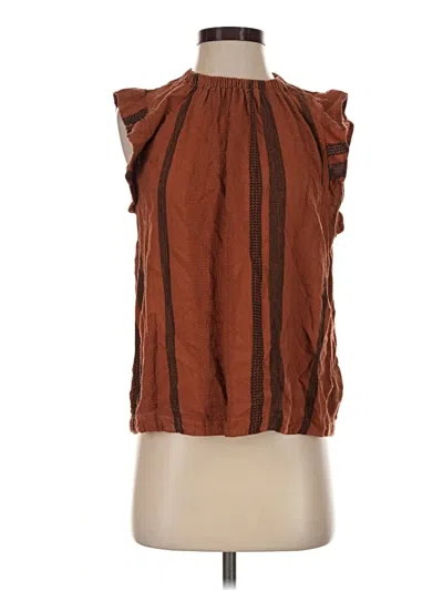 Pre-owned Cloth & Stone Sleeveless Blouse In Brown