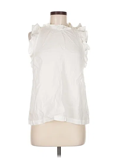 Pre-owned Cloth & Stone Sleeveless Blouse In White