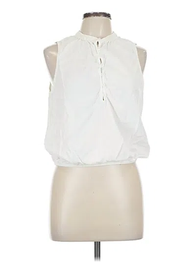 Pre-owned Cloth & Stone Sleeveless Blouse In White
