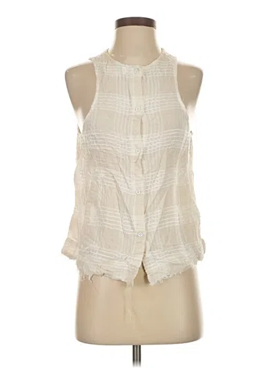 Pre-owned Cloth & Stone Sleeveless Blouse In White
