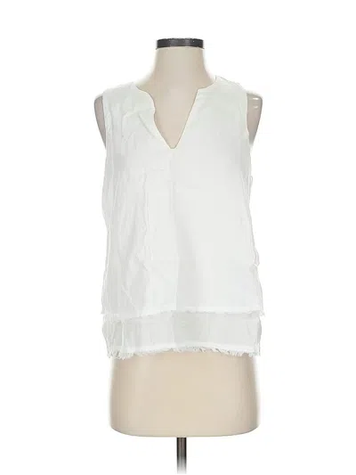 Pre-owned Cloth & Stone Sleeveless Blouse In White