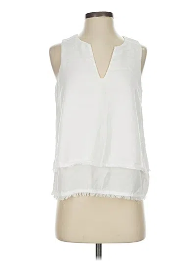 Pre-owned Cloth & Stone Sleeveless Blouse In White
