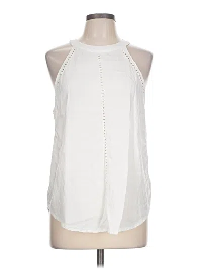 Pre-owned Cloth & Stone Sleeveless Blouse In White