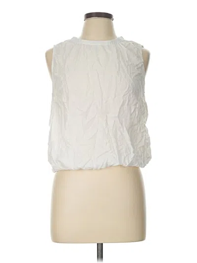 Pre-owned Cloth & Stone Sleeveless Blouse In White