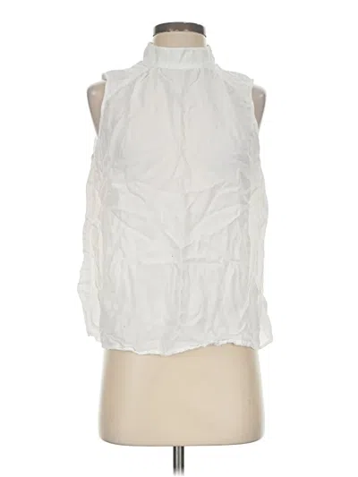 Pre-owned Cloth & Stone Sleeveless Blouse In White