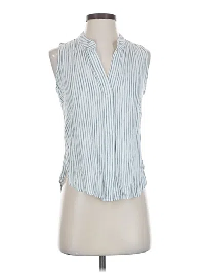 Pre-owned Cloth & Stone Sleeveless Button Down Shirt In Blue