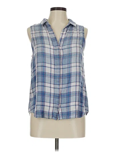 Pre-owned Cloth & Stone Sleeveless Button Down Shirt In Blue