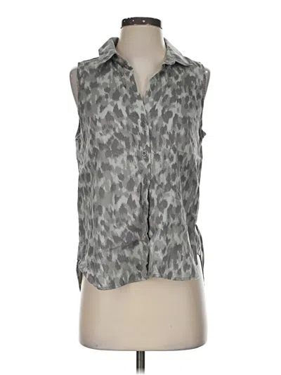Pre-owned Cloth & Stone Sleeveless Button Down Shirt In Gray