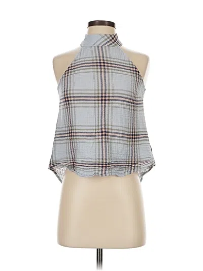 Pre-owned Cloth & Stone Sleeveless Button Down Shirt In Silver