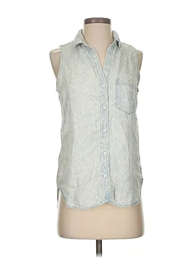 Pre-owned Cloth & Stone Sleeveless Button Down Shirt In Silver