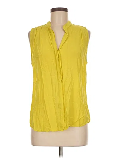 Pre-owned Cloth & Stone Sleeveless Button Down Shirt In Yellow