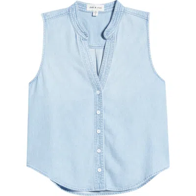 Cloth & Stone Sleeveless Denim Shirt In Multi