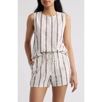 Cloth & Stone Sleeveless Keyhole Top In Multi