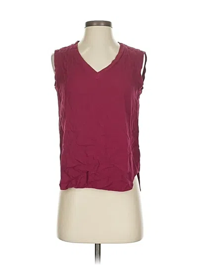 Pre-owned Cloth & Stone Sleeveless T-shirt In Burgundy