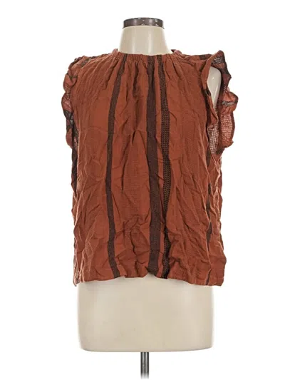 Pre-owned Cloth & Stone Sleeveless T-shirt In Brown