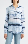 Cloth & Stone Stripe Button-up Shirt In Blue