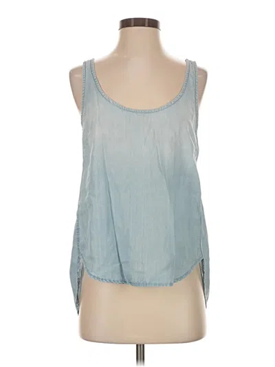 Pre-owned Cloth & Stone Tank Top Blue Halter Neckline Tops