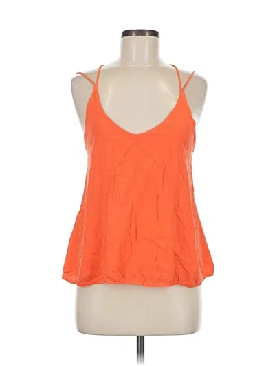 Pre-owned Cloth & Stone Tank Top Orange Halter Neckline Tops