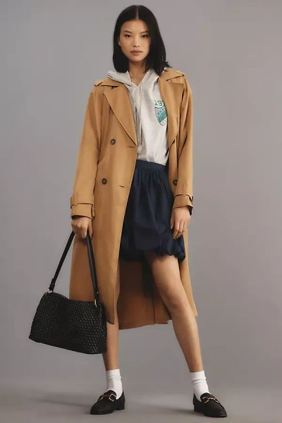 Cloth & Stone Trench Coat Jacket In Yellow