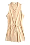Cloth & Stone Women's Tencel Mini Summer Dress In Peach Orange In Multi