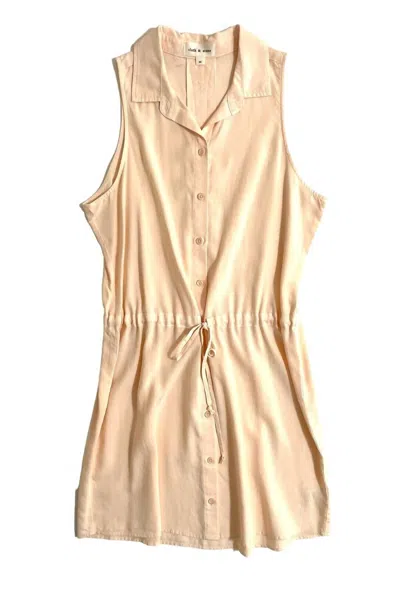 Cloth & Stone Women's Tencel Mini Summer Dress In Peach Orange In Multi