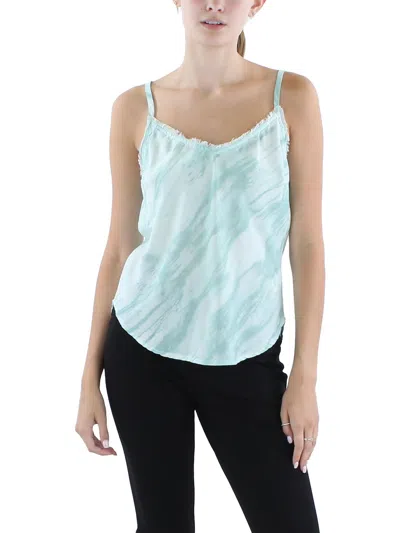 Cloth & Stone Womens Frayed Hem Tencel Cami In Multi