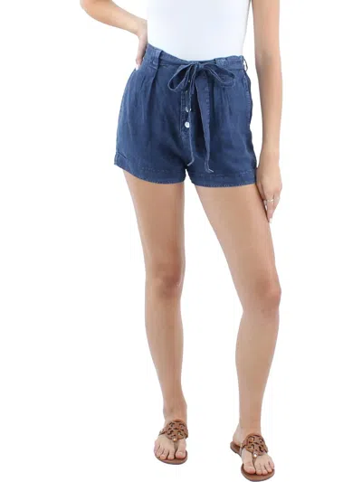 Cloth & Stone Womens High Rise Stretch Casual Shorts In Blue