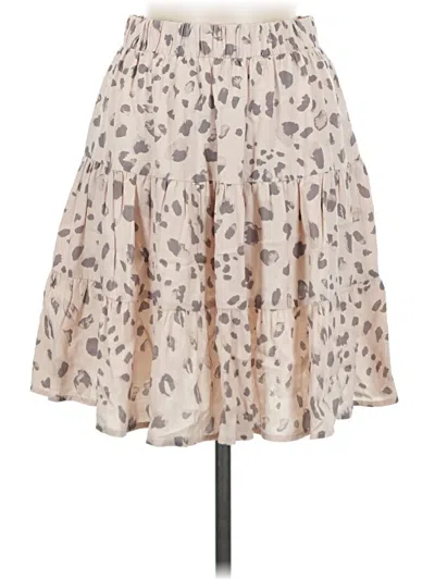 Pre-owned Cloth & Stone X Anthropologie Casual Skirt In Tan
