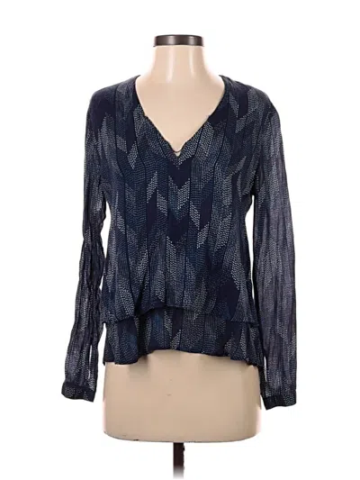 Pre-owned Cloth & Stone X Anthropologie Long Sleeve Blouse In Blue